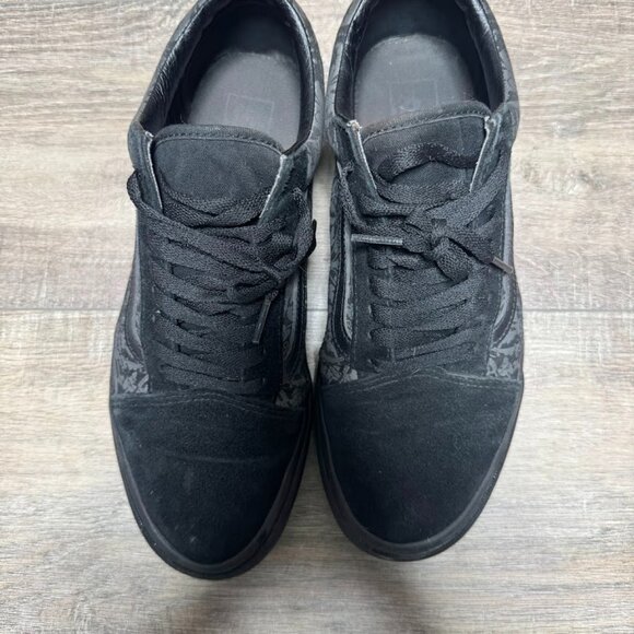 Vans Old Skool Tapestry Black Suede/Canvas Sneaker Women's Size 11 - Picture 2 of 7